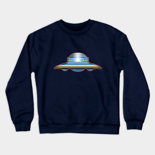 Cosmic Saucer Filled with Alien Dinner-Ware Crewneck Sweatshirt